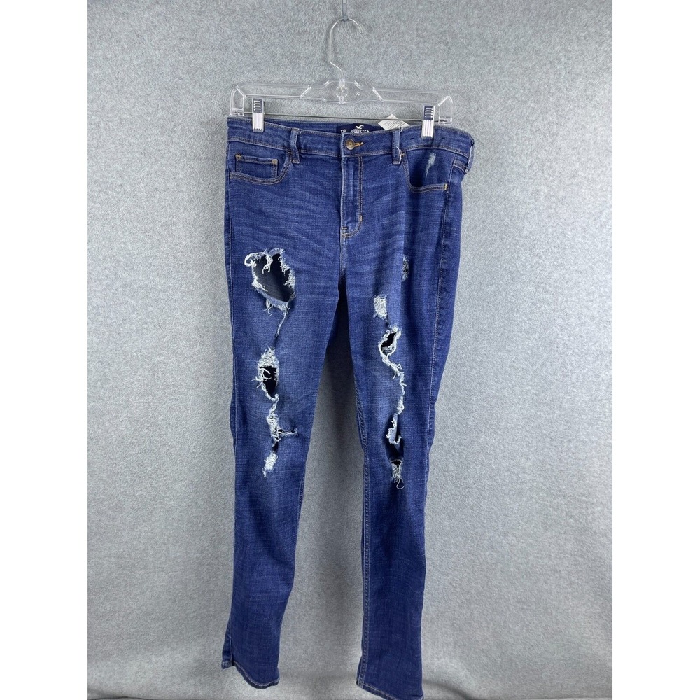 Hollister Jeans Juniors 13R Blue Destroyed Denim Skinny 00s Legging High Rise